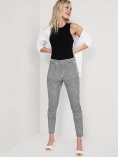 The stretchy profesh pant you love, in our slimmest fit.  Contoured waistband, with hidden hook-and-bar closure and interior button.  Zip fly.  Diagonal hip pockets; faux-welt back pockets.  Soft twill with stretch.  #737472 Sits at belly button.  Fi Trendy Mid-rise Pants With Zipper Closure, Trendy Stretch Office Bottoms, Trendy Stretch Bottoms For Office, Elastane Cropped Pants For Fall, Chic Elastane Leggings For Business Casual, Trendy Fitted Pants For Business Casual, Spring Trousers With Zipper Closure, Fall Cropped Leg Elastane Pants, Fitted Capris For Workwear In Fall