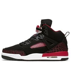 (GS) Air Jordan Spizike 'Bred' 317321-060 (SNKR) Air Jordan Mid, Red Basketball Shoes, Jordan Spizike, Clarks Wallabees, Kids Basketball, Kids Nike, Nike Jordan, Brooks Sneaker, Basketball Shoes