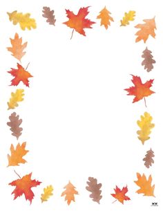 a square frame made up of autumn leaves