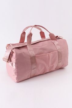 Pink gym bag BAG ONLY! FOR PASTE LETTERS please search LETTERS 100%Nylon 18.5*9*10.23 117031 Functional Pink Nylon Duffle Bag, Pink Nylon Duffle Bag For Gym, Pink Nylon Bag With Luggage Sleeve, Large Capacity Nylon Shoulder Duffle Bag, Sporty Nylon Gym Backpack, Pink Nylon Duffle Bag For Daily Use, Pink Nylon Duffle Bag For Everyday Use, Nylon Shoulder Gym Bag For School, Pink Nylon Gym Bag