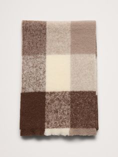 We designed this scarf to add a dramatic pop of color, crafting in from a warm blend of luxurious alpaca with a subtle, bouclé-like texture.  Length: 75" Width: 12" Fall Scarf, Homeward Bound, Beige Plaid, Fall Plaid, Fall Scarves, Fall Accessories, Body Chain Jewelry, Chain Jewelry, Pop Of Color