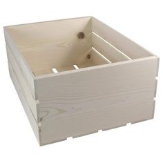 a white wooden box with two compartments