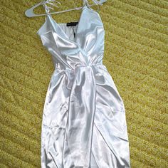 Prettylittlething White Satin Dress Us Size 2 “Shape” Nwt White Satin Midi Dress For Party, White Satin Mini Dress For Dinner, Bar Dress, Corset Style Dresses, White Satin Dress, Brown Mini Dress, Sheer Mini Dress, Blazer Mini Dress, Snake Skin Dress