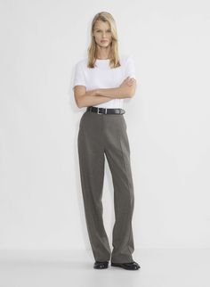 AGENCY PANT Classic Workwear Bottoms With Belt Loops, Tailored Wide Leg Pants For Business Casual, Classic Bottoms With Belt Loops For Work, Timeless Workwear Bottoms With Welt Pockets, Timeless Fall Workwear Bottoms, Classic Bottoms With Welt Pockets For Work, Timeless Business Casual Pants For Fall, Timeless Business Casual Fall Pants, Classic Fall Bottoms For Workwear