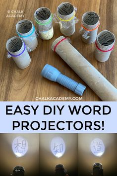 an easy diy word project for kids to do with the letters and numbers on them