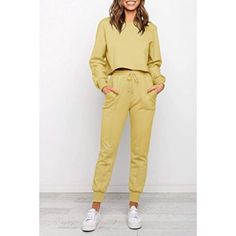 Women's 2 Piece Jog Suit is made with lightweight knit fabric that will keep you cool and dry during your workout. Plus, the elastic waistband ensures a comfortable fit that won't shift or ride up. Plus, the material is fade-resistant and machine washable for easy care. Buy your set today and be ready for those hot summer days! This loungewear is all you need to relax at home. They are soft and easy to touch which projects versatility and effortless grace in every step you take. Made to make you feel good, each of our nightwear expresses our love for self-care, practicality, and a dash of flirty fun. How it’s made: Each of the sleepwear is sourced from the most delicate quality fabric, sewn together by quality workmanship. Made with Polyester Non-bleeding colors and prints Unshrinkable, wr Stretch Solid Color Sweatpants, Solid Color Athleisure Tracksuit With Pockets, Solid Color Sporty Tracksuit With Pockets, Cotton Joggers For Workout During Sports Season, Solid Color Sports Sweats With Pockets, Solid Color Relaxed Fit Tracksuit Athleisure, Athleisure Tracksuit With Elastic Waistband And Relaxed Fit, Relaxed Fit Sweats With Pockets For Sports, Casual Fall Workout Sweats