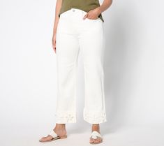 Chill all summer long in the Charlee. These flattering zip-front jeans keep things casual with a wide cuffed hem and ankle-bearing length while the blooming boho embroidery's got all the boutique feels. From Driftwood. Bohemian Bottoms With Frayed Hem For Spring, Bohemian Spring Bottoms With Frayed Hem, Casual Embroidered Hem Bottoms For Summer, Casual Summer Bottoms With Embroidered Hem, Bohemian Relaxed Fit Jeans For Spring, Spring Wide Leg Bottoms With Embroidered Hem, Casual Bottoms With Embroidered Hem For Spring, Spring Wide-leg Bottoms With Embroidered Hem, Relaxed Fit Bottoms With Floral Embroidery For Spring