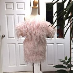 SGinstar Sophie Pale Pink Off Shoulder Feathers Mini Dress | Etsy Feather Trim Mini Dress For Prom Season, Feather Trim Mini Dress For Prom, Fitted Feather Mini Dress For Prom Season, Fitted Feather Mini Dress For Prom, Feathered Fitted Mini Dress For Prom Season, Fitted Pink Feather Dresses, Prom Dress With Ostrich Feather Trim, Pink Feather Dresses For Party Season, Spring Party Mini Dress With Ostrich Feathers