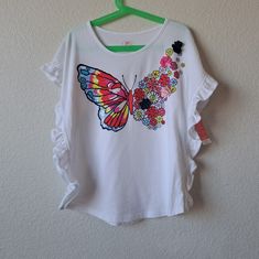 New With Tags. No Flaws. Size 8. Open To Offers! Multicolor Spring T-shirt For Playwear, Cute Butterfly Print T-shirt For Spring, Cotton Multicolor Tops With Butterfly Print, Spring Crew Neck Tops For Playtime, Crew Neck Tops For Playtime In Spring, Crew Neck Tops For Spring Playtime, Cute Spring Butterfly Print T-shirt, Multicolor Spring T-shirt For Play, Multicolor Spring Playwear Tops