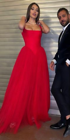 Red Ball Dress, Prom Dresses Classy, 23 Birthday, Tulle Long Prom Dress, Simple Prom Dress, Shiny Dresses, Satin Tulle, Prom Dresses Modest, Ethnic Outfits