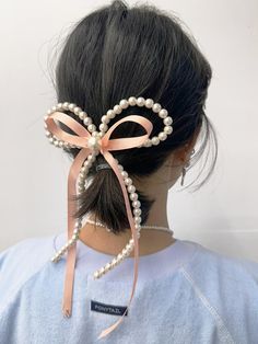 Composition : Acryl (acrylic)Country of Origin : Republic of Korea Hair Accessories Diy Headband, Kawaii Hair Accessories, Pearl Ribbon, Diy Hair Scrunchies, Pack An Order, Hair Acessories, Diy Hair Accessories Ribbon, Bow Fashion, Cute Sewing Projects