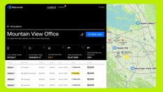 the mountain view office map is displayed on a tablet