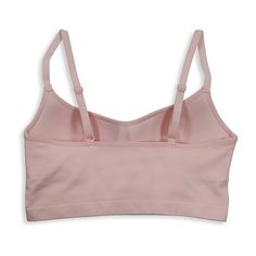 This seamless bralette from Maidenform is an everyday essential for your little or big girl that provides support and shapeliness. Made from a smooth stretch-woven fabric, this pullover padded bra has adjustable straps.Bra Type: BraletteFeatures: Stretch Fabric, Padded, Adjustable Straps, Backless, SeamlessClosure Type: Pullover HeadSupport: Light SupportFiber Content: 93% Nylon, 7% SpandexFabric Description: WovenCare: Machine Wash, Tumble DryCountry of Origin: Imported Trendy Fitted Bra For Everyday Wear, Trendy Everyday Fitted Bra, Seamless Solid Cami Bra, Solid Color Seamless Cami Bra, Everyday Solid Bra With Adjustable Straps, Trendy Spring Bra With Removable Pads, Trendy Seamless Bra, Stretch Pink Nursing Bra With Built-in Bra, Pink Nursing Bra With Built-in Stretch