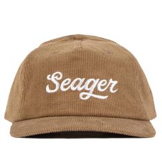 The Big Cord is made of 100% cotton corduroy and features an embroidered Seager Script font. With its slight structure and timeless design, the Big Cord is a standout. Medium profile 100% Cotton Unstructured 5 panel Embroidered patch with merrowed edge The Old West, Beach Stores, California Surf, Brand Concept, City Design, Old West, Surf Shop, Script Font, Embroidered Patch