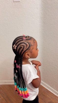 Toddler Straight Back Braids, Kehlani Braids, Braided Natural Hairstyles For Kids, Straight Back Braids For Kids, Braided Hairstyles Down, Kids Straight Back Braids, Feed In Braids For Kids, Cornrows Braids For Black Kids, Back To School Hairstyles Black Kids Natural Hair No Braids