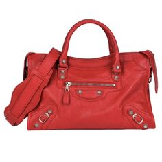 Colour: Red Hardware: Silver Material(S): Lambskin Leather Interior: Black Textile Closure: Double Zip Height: 15cm Width: 30cm Depth: 9cm Handle Drop: 12cm Additional Strap Drop: 54ccm Includes Dust Bag Designer Red Satchel With Adjustable Strap, Designer Red Leather Shoulder Bag, Designer Red Crossbody Satchel, Red Satchel Bag With Palladium Hardware, Red Satchel Shoulder Bag With Palladium Hardware, Red Shopping Bags With Palladium Hardware, Luxury Red Satchel With Adjustable Strap, Red Leather Designer Satchel, Designer Red Leather Satchel