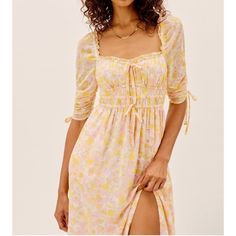 For Love And Lemons Pink And Yellow Floral Print Midi Dress. New With Tags. Offers Welcome. No Trades. Bundle For Discount. Bohemian Mama, Dress Hire, Flowy Midi Dress, Chiffon Midi Dress, Lemon Dress, Floral Print Midi Dress, For Love & Lemons, Pink Midi Dress, Love And Lemons