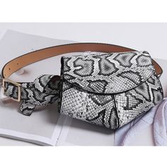 Waist Bag Leather, Hip Purse, Waist Belt Bag, Women Waist, Small Shoulder Bags, Snake Patterns, Leather Fanny Pack