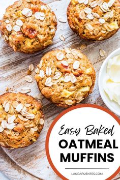 easy baked oatmeal muffins Easy Baked Oatmeal, Homemade Muffins Recipe, Baked Oatmeal Muffins, Healthy Breakfast Muffins, Blueberry Coffee Cake, Blueberry Scones, Homemade Muffins, Oatmeal Muffins, Best Oatmeal