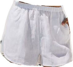 Short Beach Pants With Pockets, White Vacation Bottoms With Side Pockets, Short Bottoms With Pockets For Vacation, Summer Pants With Side Pockets And Short Inseam, White Summer Bottoms With Hip Pockets, Summer White Bottoms With Hip Pockets, White Summer Bottoms With Side Pockets, Summer Short Inseam Pants With Side Pockets, Vacation Bottoms With Pockets