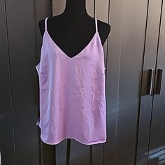 Flowy Lightweight Lilac Purple Summer Tank Bnwt Sz Xxl Adjustable Beach Vacation Lavender V-neck Top For Vacation, Purple V-neck Beach Top, Lavender Summer Top For Vacation, Lavender Summer Tops For Vacation, Lavender Summer Vacation Top, Summer Purple V-neck Top, Purple V-neck Top For Vacation, Summer V-neck Purple Tops, Purple Sleeveless Top For Day Out