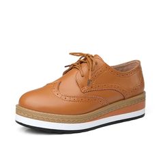 It goes without saying that this is a high-quality product. You can feel the difference with only one try. These Galya Women's Oxford from USS Shoes are made with the latest technology and are made in the best way. The design is great and comfortable. It is an ideal choice for casual wear. You can wear these shoes to work or school. The color, black, white, and brown is perfect. It is really an amazing choice. Oxford Shoes For Women, Black Brogues, Women Brogues, Brown Oxfords, Women Platform Shoes, Brogue Shoes, Women Oxford Shoes, Shoes Woman, Vintage Shoes