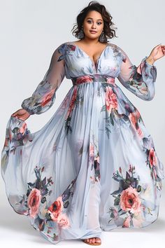 Xpluswear Chiffon Maxi Dresses, Plus Size Wedding Guest Dress, Plus Size Vacation, Plus Size Wedding Guest, Plus Size Wedding Guest Dresses, Dresses Occasion, Plus Size Formal, Plus Size Formal Dresses, Grey Maxi Dress