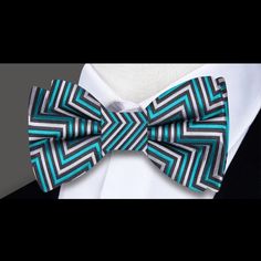 Teal Grey Razorback Bow Tie Black Summer Formal Ties, Elegant Black Summer Ties, Black Butterfly Knot Bow Tie, Elegant Fitted Multicolor Bow Tie, Fitted Black Bow Tie For Party, Black Bow Tie For Summer Party, Black Summer Party Bow Tie, Red Dress Shirt, Red Velvet Suit