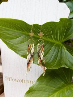 Earthy Beaded Drop Earrings, Earthy Beaded Dangle Jewelry, Bohemian Heishi Beads Dangle Jewelry, Bohemian Heishi Beaded Earrings With Dangling Beads, Bohemian Beaded Earrings With Dangling Heishi Beads, Bohemian Dangle Jewelry With Heishi Beads, Bohemian Heishi Beads Earrings, Bohemian Heishi Beads Round Earrings, Handmade Bohemian Heishi Beads Earrings