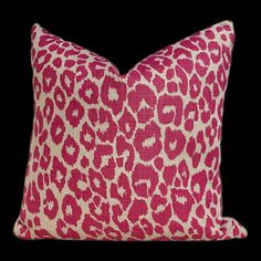 Schumacher Iconic Leopard Fuchsia Pillow . Animal Skin Pink Pillow // Long Lumbar Pillow // Exotic Pillow Leopard Pillow, Leopard Pillows, Pillow Long, Pink Pillow, Schumacher Fabric, Tan Background, Long Lumbar Pillow, Pink Pillows, Leopard Spots