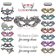 Brand: Luxury MaskColor: Silver ChromeFeatures: Elegant Design: These masquerade masks are a must-have accessory for any formal event or party, adding a touch of sophistication and mystery to your outfit. The intricate lace pattern and beautiful colors make them a show-stopping accessory that is sure to turn heads and make you feel like a true queen Comfortable Fit: We know that comfort is just as important as style, which is why these masks are made from lightweight and breathable materials tha Multicolor Halloween Costume Party Mask, Purple Fantasy Costume For Party, Fantasy Purple Costume For Party, Multicolor Masks For Costume Party And Carnival, Fantasy Costume For Masquerade Carnival, Fantasy Costumes For Carnival Masquerade, Multicolor Carnival Cosplay Costumes, Multicolor Mardi Gras Costume Masks, Mardi Gras Multicolor Costume Masks