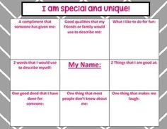 i am special and unique game for kids to play in the classroom or at home