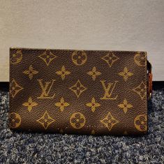 Authentic Lv Monogram Toiletry Cosmetic Pouch. Well Cared For, Cleaned, Conditioned. It Has A Very Good Working Zipper,Some Stains As Seen On Photos. Rectangular Monogram Canvas Clutch With Dust Bag, Designer Monogram Canvas Clutch, Designer Monogram Canvas Rectangular Pouch, Designer Monogram Canvas Pouch Clutch, Brown Monogram Canvas Clutch, Toiletry Pouch, Lv Monogram, Cosmetic Pouch, Louis Vuitton Bags