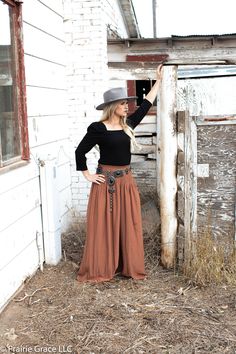 Feel like a bad cat in these bad boys! The perfect western palazzo pants in a stunning satin brown. model wearing a size small S(2-6), M(8-10), L(10-12) Bad Cat, Teacher Wardrobe, Southern Outfits, Western Boutique, Bad Cats, Ruffle Pants, Gorgeous Clothes, Boho Fall, Fashion Lookbook