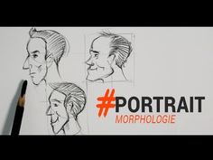 a drawing of two men's heads with the words portrait morphologe