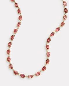 Luxury Pink Necklace With Gemstone Accents, Luxury Pink Necklaces With Gemstone Accents, Luxury Oval Tourmaline Necklace, Luxury Delicate Gemstone Necklace, Luxury Pink Elegant Beaded Necklaces, Luxury Pink Opal Elegant Necklace, Luxury Pink Tilla Necklace, Pink Tourmaline Necklace, Pink Gold Necklace