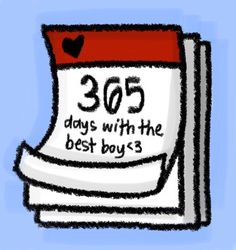 an image of a calendar with the words 365 days with the best boys written on it