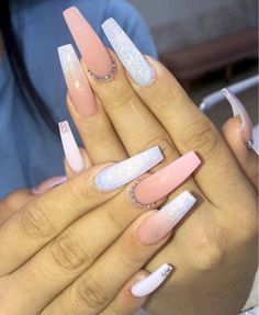 Edgy Nails, Simple Acrylic Nails, Coffin Nails Long, Acrylic Nails Coffin Short, Pink Acrylic Nails