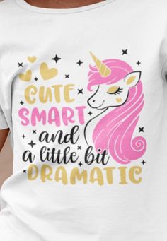 Little Girl's Cute, Smart and a Little Dramatic Unicorn Toddler or Youth T-shirt, PINK OR LAVENDER Hair. Sublimation Printing is used so the ink is infused into the material....providing a bright finish that lasts! If the size you'd like isn't listed, please message me. Can be done in any size. Shirt colors available are white, pink, lavender, gray and light blue. Please follow my shop to get updates as new products are added. Custom ideas are welcome! Thanks for supporting my small business! Tshirt Prints, Vinyl Printing, Lavender Hair, Custom Ideas, Pink Lavender, Kids Tops, Girls Tshirts, New Products, Wisconsin