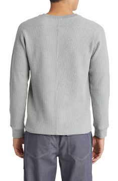 Add an extra layer of cozy warmth to your look with this T-shirt made from a thermal knit that helps trap heat with its waffle texture. 28" length Crewneck Long sleeves with ribbed cuffs 65% polyester, 35% cotton Machine wash, tumble dry Imported Tumble Dryer, Heathers, Heather Grey, Nordstrom, Heat, Long Sleeves, Crew Neck, Size Medium, Texture