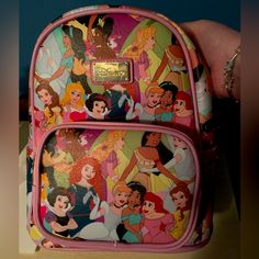 New With Tags Smoke And Pet Free Disney Style Backpack For School, Character Print Backpack For Everyday Use, Everyday Character Print Standard Backpack, Character Print Backpack For Disney Trips, Disney Character Print Standard Backpack, Disney-themed Character Print Backpack, Princess Backpack, Disney Bags, Disney Bag