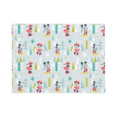 mickey mouse christmas trees and snowflakes placemat