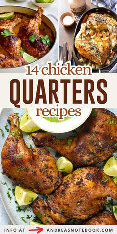 Unlock the secret to the ultimate chicken dinner with our 19 chicken leg quarter recipes! Whether you're craving crispy skin from the grill or juicy chicken from the slow cooker, these recipes have it all. Learn how to cook chicken legs to perfection using the air fryer, Instant Pot, sous vide, smoker, or oven for that oven-baked goodness. Each chicken leg recipe is an easy recipe designed for delicious weeknight dinners. Dive into the world of chicken quarter recipes! Baked Chicken Leg And Thigh Recipes, Juicy Chicken Legs In The Oven, Best Chicken Quarter Recipe, Whole Chicken Leg Quarter Recipes, Crockpot Chicken Quarters Slow Cooker, Leg Thigh Chicken Recipes, Chicken Leg Quarter Recipes Stovetop, Smothered Leg Quarter Recipes, How Long To Cook Chicken Legs In Oven