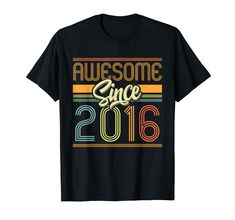 PRICES MAY VARY. Are you looking for a vintage tshirt to celebrate your 8th candle ? then this Awesome since 2016 apparel is for you or anyone who is looking for 2016 limited edition shirt. Awesome birthday party gifts, suitable for boys girls & all legends born in 2016 This 70's 80's vintage outfits makes a great birthday gifts for your loves ones & family members as well: mom dad grandpa grandma auntie uncle sister brother, or anyone who is about to turn 8 years old, goes well with vintage bda Birthday Party Gifts, Limited Edition Shirt, T Shirt Image, Vintage Birthday, Birthday Party Gift, Great Birthday Gifts, Man Birthday, Heather Blue, Sister Brother