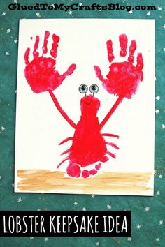 this is an image of a handprint lobster