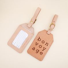 Earn those frequent-flier miles in style with our Bon Voyage Luggage Tag. It’s handcrafted with buttery-soft leather that holds up beautifully through spontaneous weekend getaways, family vacations, and work trips. Simply loop it onto your luggage and jet set the world - all you need to do is decide where to go next. DETAILS:Individual Size: 2.75" W x 4.5" HMade of Top-Grain Leather with a Suede StrapInterior luggage tag includes paper ID card with clear plastic coverComes packaged in a beautifu Leather Luggage Tags, Leather Luggage, Work Travel, Top Grain Leather, Jet Set, Luggage Tags, Soft Leather, Fresh Water, Tags