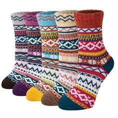 PRICES MAY VARY. Warm Fabric: Wool socks for women are made of wool, cotton, polyester; These cabin socks are soft, breathable and wearable and will keep your toe warm in cold winter Suitable Size: Our womens wool socks are suitable size 23 to 25 cm and suit for women shoe size 5 to 9, the womens socks are elastic and fit your feet Stylish Style: The warm socks for women are elegant and classic; These boot socks for women will coordinate with whatever you are wearing, good matching for all your Womens Wool Socks, Vintage Socks, Women Crew Socks, Cozy Socks, Winter Socks, Socks For Women, Warm Socks, Mens Workout Clothes, Vintage Winter