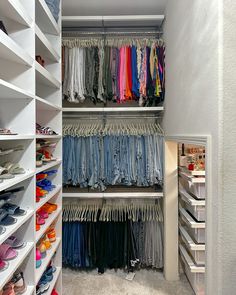 7 Brilliant Small Walk In Closet Ideas That You'll Love - Home Chic & Comfort Secret Walk In Closet, Converting A Room Into A Walk In Closet, Apartment Closet Aesthetic, 5 X 6 Walk In Closet Design, Built In Small Closet, Dream Closet Design Aesthetic, U Shaped Closet Walk In, Long Narrow Walk In Closet, His And Her Closets Walk In Master Suite