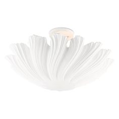 a white ceiling fixture with a light on it