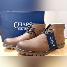 Elevate Your Wardrobe With The Oaks Chukka Male Boots From Chaps. Featuring A Memory Foam Footbed For Added Comfort. The Lugged Outsole Offers Better Grip For Your Versatile Styling Possibilities. Male Boots, Black Motorcycle Boots, Fendi Boots, Ralph Lauren Boots, Chelsea Boots Mens, Ankle Boots Dress, Steel Toe Shoes, High Top Boots, Ankle Boots Men